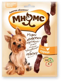 Мнямс - Мини-колбаски с курицей для собак мелких пород 75 г
