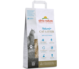 Almo Nature Litter - 100% Натуральный биоразлагаемый комкующийся наполнитель для кошачьего туалета, 4 кг