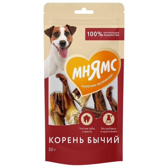 Мнямс - Лакомство для собак, Корень Бычий, 50 гр
