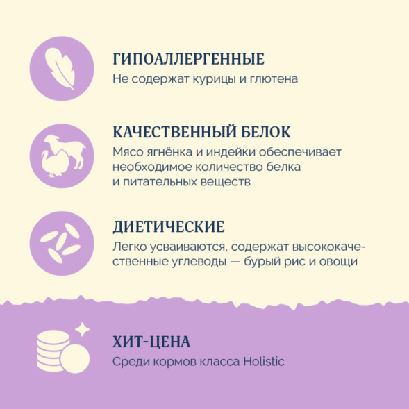 Avance Холистик Maxi Adult - Полнорационный сухой корм для взрослых собак крупных пород, с Ягненком, Индейкой и Бурым Рисом