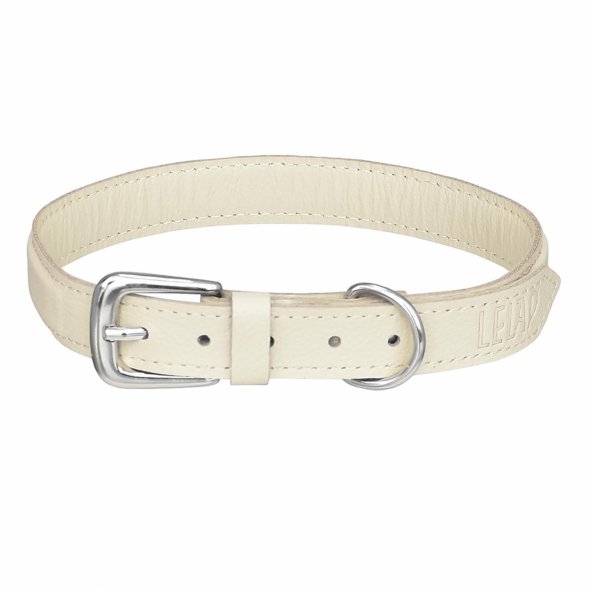 LeLap - Ошейник Beige из натуральной кожи, бежевый