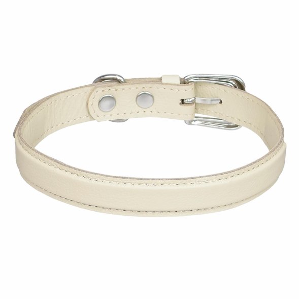 LeLap - Ошейник Beige из натуральной кожи, бежевый
