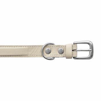 LeLap - Ошейник Beige из натуральной кожи, бежевый