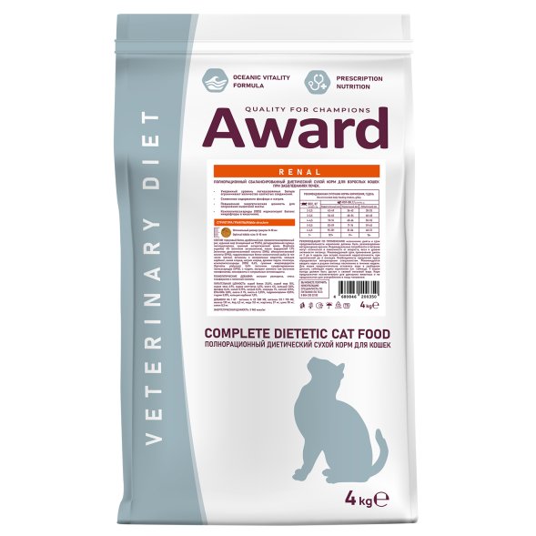 Award Veterinary Diet Renal - Диетический корм для взрослых кошек при заболеваниях почек