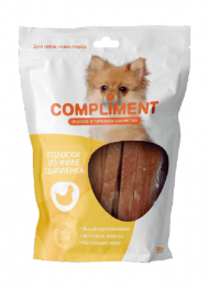 Compliment - Лакомство для собак мини пород, Полоски из Филе Цыпленка, 50 гр