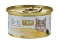 Brit Chicken Breast & Cheese - Консервы для кошек с куриной грудкой и сыром 80 гр