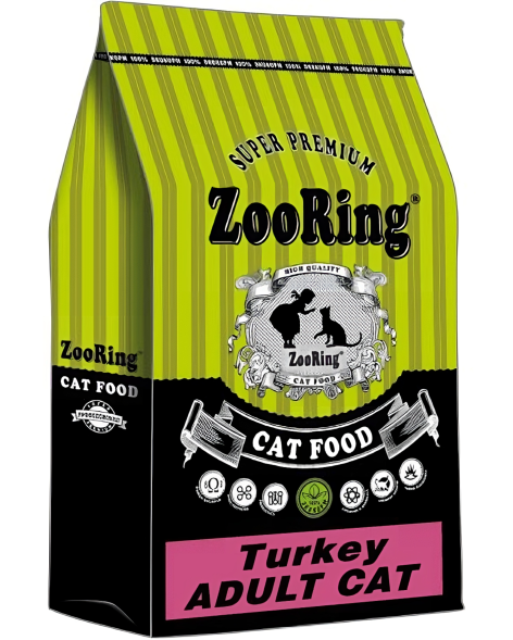 ZooRing - Сухой корм для кошек, с индейкой (Adult Turkey)