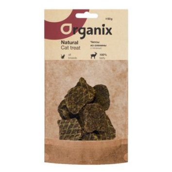 Organix - Лакомство для кошек - Чипсы из оленины с печенью 50 г