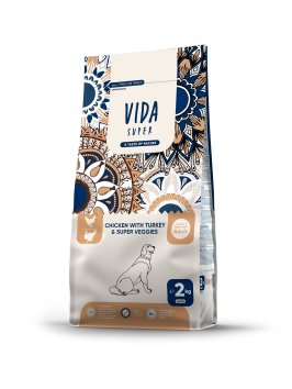 Vida Super - Сухой корм для взрослых собак средних и крупных пород с курицей, индейкой и овощами