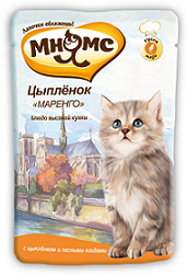 Мнямс - Паучи для котят Цыпленок "Маренго" 85 г