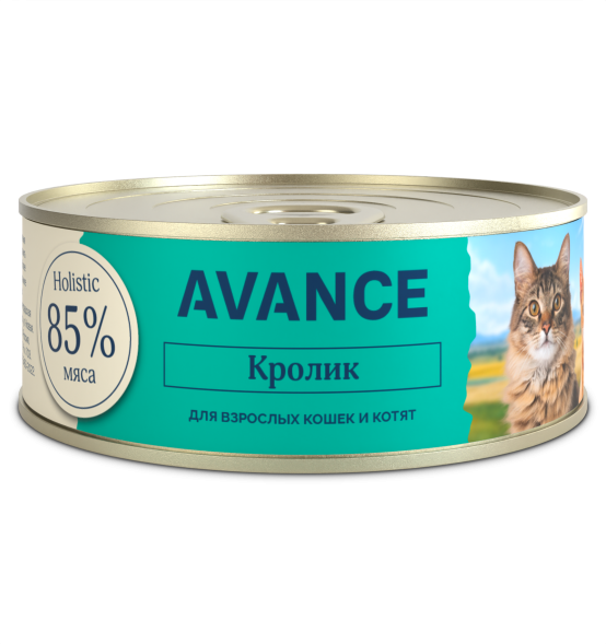 Avance - Консервы для кошек и котят, с Кроликом, 100 гр