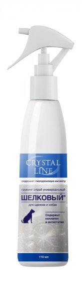 Apicenna Crystal line - груминг-спрей Шелковый универсальный для собак и щенков 110мл