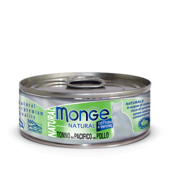 Monge Cat Natural - Консервы для кошек тихоокеанский тунец с курицей 80г