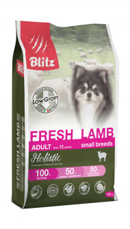 Blitz Holistic Fresh Lamb Adult Dog Small Breeds - Сухой низкозерновой корм для взрослых собак мелких пород, с Ягненком