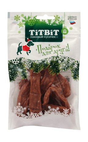 TiTBiT Новогодняя коллекция - Лакомство для собак, Дольки из Индейки, 70 гр