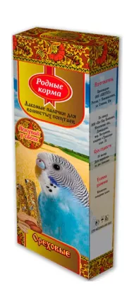 Родные Корма - Зерновые палочки для попугаев 45г х 2шт. с орехами 