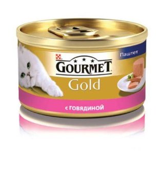 Gourmet Gold - мусс с говядиной для кошек 85 гр