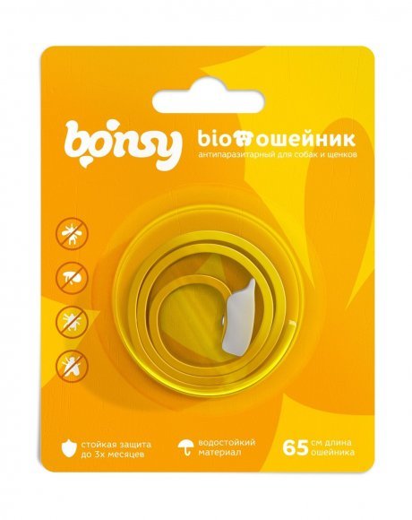 Bonsy - Антипаразитарный БИОошейник для щенков и собак, 65см