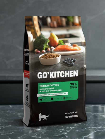Go&amp;#039;Kitchen Sensitivities - Беззерновой корм для котят и кошек всех возрастов для чувствительного пищеварения с ягнёнком