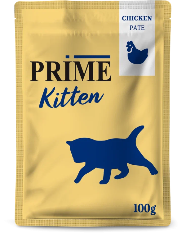 Prime Adult - Паучи для котят, паштет из курицы 100 гр