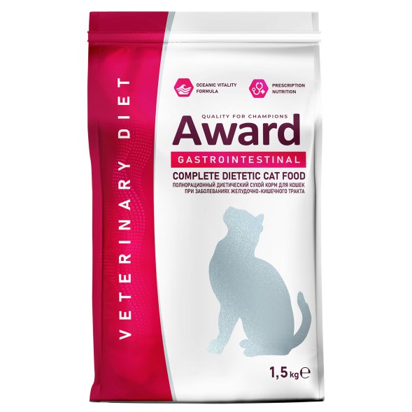 Award Veterinary Diet Gastrointestinal - Диетический корм для взрослых кошек при заболеваниях желудочно-кишечного тракта