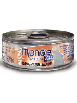 Monge Cat Natural - Консервы для кошек тихоокеанский тунец с лососем 80г