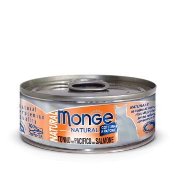 Monge Cat Natural - Консервы для кошек тихоокеанский тунец с лососем 80г