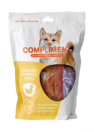 Compliment - Лакомство для собак всех пород, Вяленое Куриное филе, 50 гр