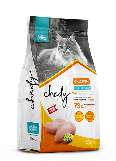 Chedy Sterilised - Сухой корм для стерилизованных кошек, с Курицей