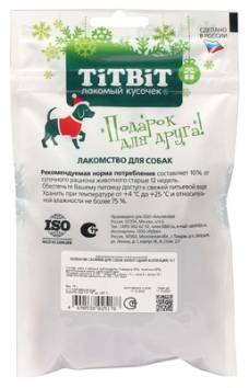 TitBit - Новогодняя коллекция - Лакомство для собак, Колбаски Салямки, 70 гр