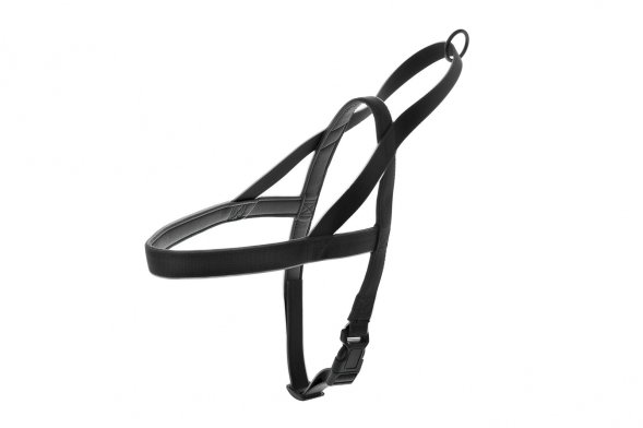 Ferribiella - Шлейка для собак, Силиконовая, Черная 1,5X49-67 см