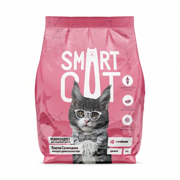 Smart Cat - Сухой корм для котят, с Ягненком