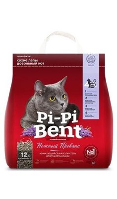 Pi-Pi Bent - "Нежный Прованс" - Комкующийся наполнитель с ароматом 5 кг Pi-Pi Bent -