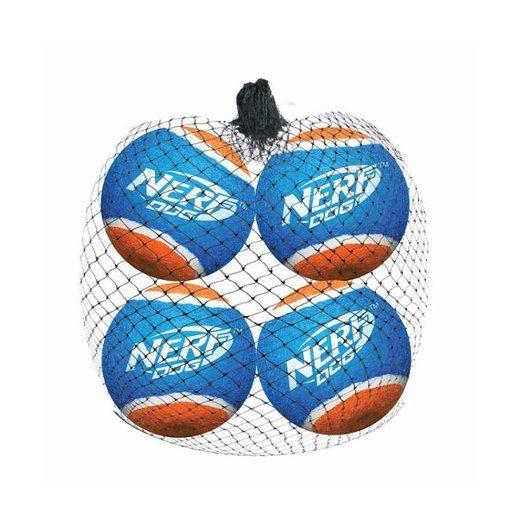 Nerf Dog - Мяч теннисный для бластера, 6 см, 4 шт