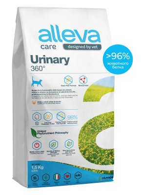Alleva Care Urinary 360 - Сухой корм для взрослых кошек, при Мочекаменной болезни, ветеринарная диета Alleva Care Urinary 360 - Сухой корм для взрослых кошек, при Мочекаменной болезни, ветеринарная диета