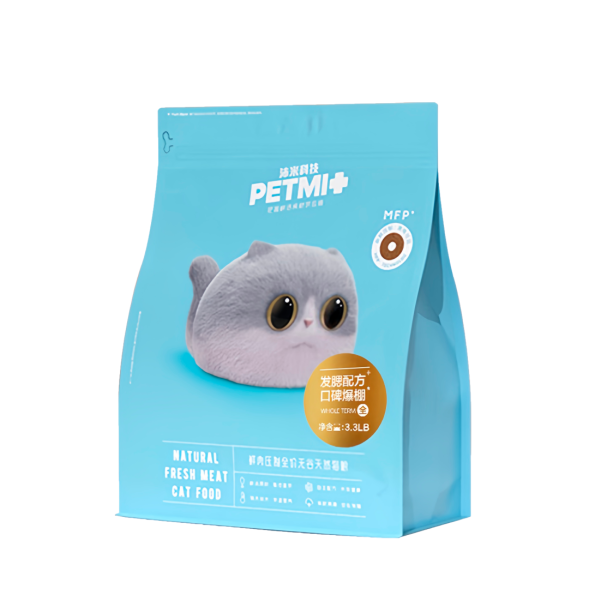 PETMI - Сухой корм для взрослых кошек крупных пород, для красивой шерсти