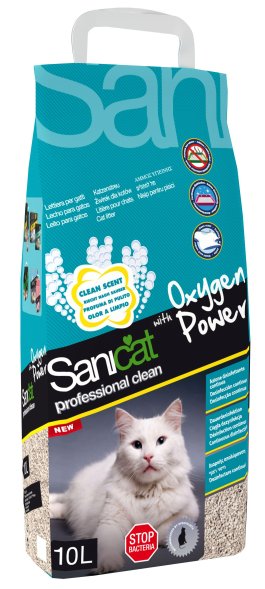 Sani Cat - комкующийся наполнитель для кошачьего туалета (Clumping Oxygen Power)
