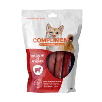 Compliment - Лакомство для собак всех пород, Колбаски из Ягненка, 50 гр