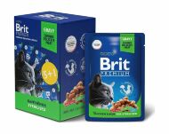 Brit - Промо-Набор 5+1, Паучи для взрослых стерилизованных кошек, С Цыпленком, в соусе, 510 гр