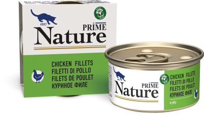 Prime Nature - Консервы для кошек, куриное филе в желе, 85 гр Prime Nature - Консервы для кошек, куриное филе в желе, 85 гр
