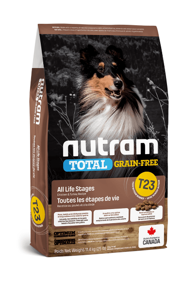 Nutram T23 Grain-Free Turkey, Chicken & Duck - Сухой беззерновой корм для собак с индейкой, курицей и уткой