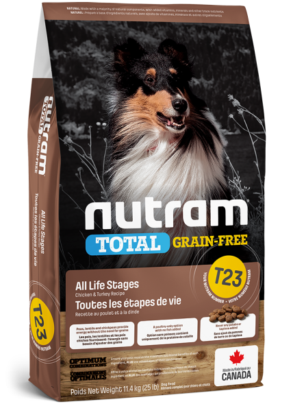Nutram T23 Grain-Free Turkey, Chicken &amp;amp; Duck - Сухой беззерновой корм для собак с индейкой, курицей и уткой