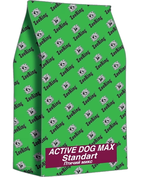 ZooRing - Active Dog Max Сандарт - Сухой корм для собак, Птичий микс 20 кг