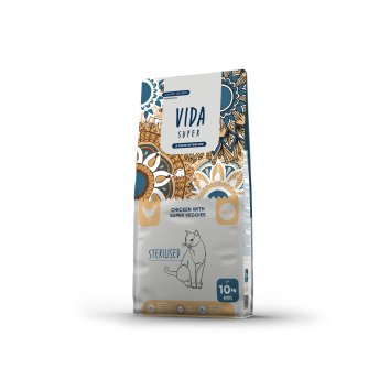 Vida Super - Сухой корм для взрослых стерилизованных кошек, с курицей и овощами