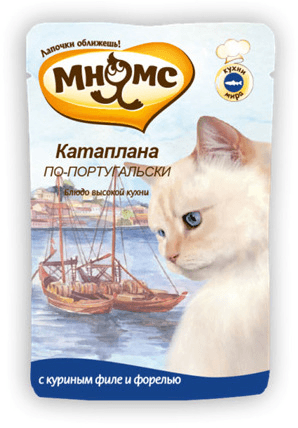 Мнямс - Паучи для кошек Катаплана по-португальски (с форелью) 85 г