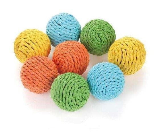 Чистый котик - Игрушка для кошек, мяч плетёный, 4 см