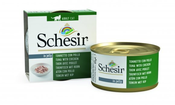 Schesir - Консервы для кошек с тунцом и цыпленком 85гр