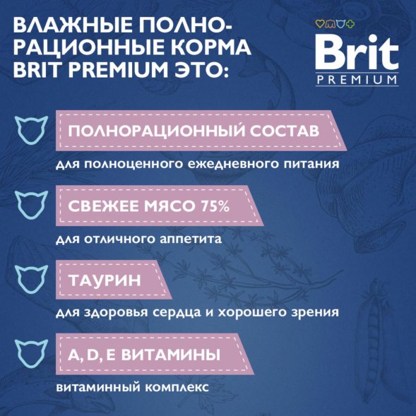 Brit - Консервы для котят, с Белой рыбой в соусе, 85 гр