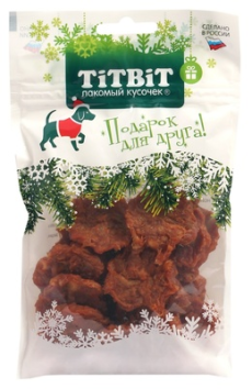 TitBit - Новогодняя коллекция - Лакомство для собак, Медальоны мясные из Индейки, Меню от Шефа, 80 гр