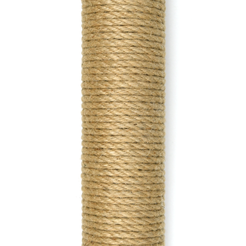 PetSHOP - Когтеточка-лежанка, бежевая с помпоном 35x35x55 см джут, мех